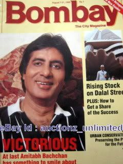 Bombay 7 21 Aug 1990 Amitabh Bachchan India Bollywood Magazine