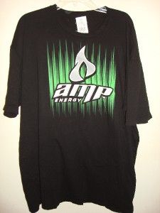 Amp Energy Drink Mens Black T Shirt Energy Drink Logo Pepsi Company 