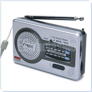 Portable Mini Am FM Pocket Radio 2 Band Receiver DC 3V