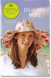 Amy Butler Blue Sky Hats Sun Hat & Reversible Skull Cap Sewing Pattern 