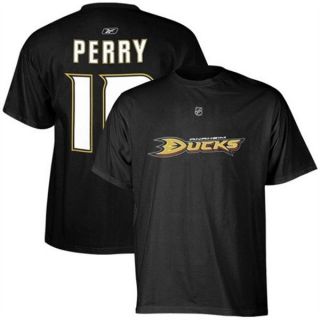 Anaheim Ducks Reebok Corey Perry Black Player T Shirt Sz XL