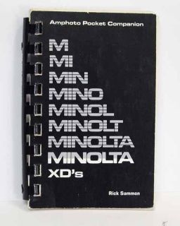 Minolta XDs Amphoto Pocket Companion Spiral Manual CS