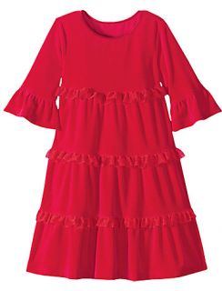Hanna Andersson Love to Twirl Red Velour Dress Size 110 4 5 6 Holiday 