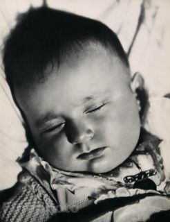 1935 Vintage Print Beautiful Sleeping Baby Photo Gravure France 