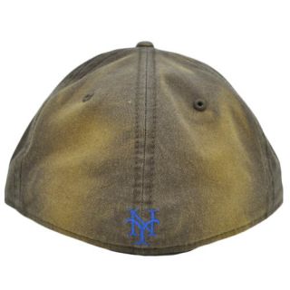   Mets Faded Brown Blu American Needle Fitted 7 3/8 Flat Bill Hat Cap