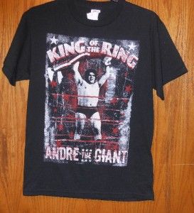 nwt wwe andre the giant t shirt black king of the ring mens m