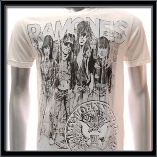Sz L Ramones T Shirt Vtg American Retro Rock Band Punk
