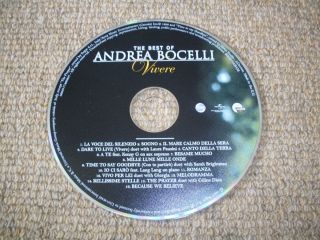 Andrea Bocelli Vivere Greatest Hits CD Best of Album