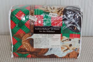 Andrea Ballard King Size Flannel Duvet Cover Comforter Maid in Spain 