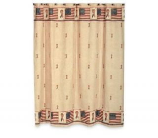 Americana Flag Primitive Sale Shower Curtain New Fabric