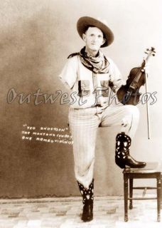 Old Time One Armed Cowboy Violin Fiddle Player Sideshow Side Show 
