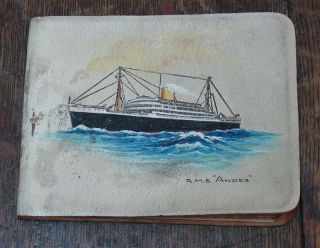 RMS Andes Old Paint Hand Painted on Cover of Notebook