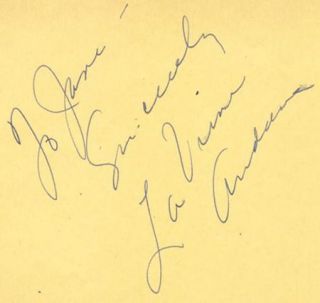 Andrews Sisters Laverne Patty Maxene Vintage 1930s Signed Album Page 