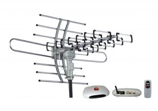 150MILES Outdoor TV Antenna Motorized Amplified HDTV High Gain 36nu 