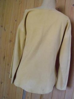 Vintage 80s Andre Van Pier Soft Buckskin Leather Top Blouse Costume 