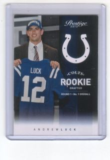 Andrew Luck Short Print Rookie 2012 Topps Prestige