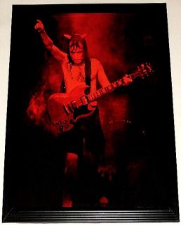 AC DC Angus Young Guitar Demon Gibson SG Framed Live Portrait ACDC 