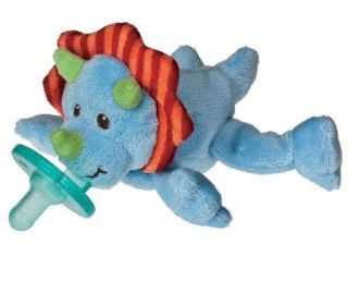   Dino Baby Infant Binkie Pacifier Soothie Stuffed Animal Toy