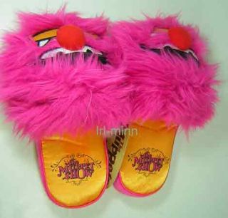 Sesame Street Muppet Show Animal Pink Plush Slippers