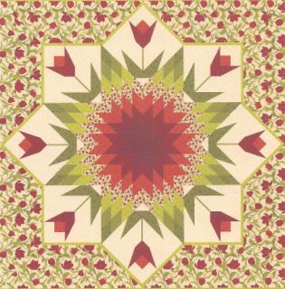 Tulip Star quilt pattern by Jackie Robinson of Animas Quilts