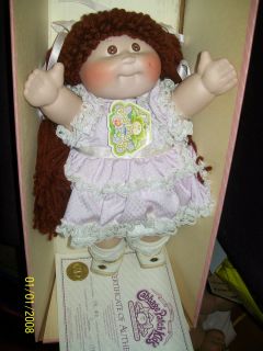 PORCELAIN CABBAGE PATCH DOLL STEPHANIE ANN L@@K W/BOX AND PAPERS