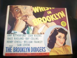    Whistling in Brooklyn 1943 Film Movie POSTER Dodgers Ann Rutherford