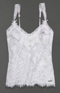 Abercrombie Fitch Womens Shirt Annabel Lace Cami Tank Top White L New 