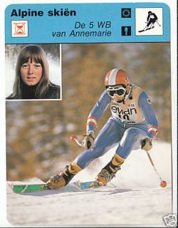 Annemarie Proell Skiing 1977 Belgium SPORTSCASTER Card