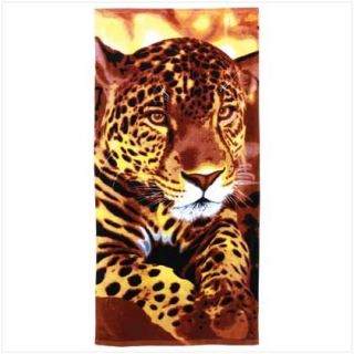 30x60 Terry Cloth African Leopard Print Beach Towel