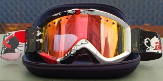 ANON FIGMENT SNOWBOARD GOGGLE black white red splat / red mirror $75 