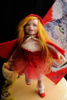   Little Red Riding Hood Clay Art Doll Fantasy Iadr Anna Cimmino