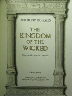   Kingdom of the Wicked by Anthony Burgess, Franklin Library, leather