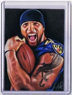 2012 ACEO Sketch Card Ray Lewis Baltimore Ravens 1 1