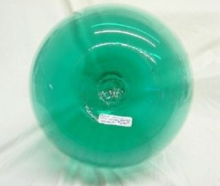 Blenko Vintage Sea Green Large Glass Floor Vase Oversized Aqua 