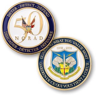 NORAD 50th Anniversary New Challenge Coin NORAD Medal