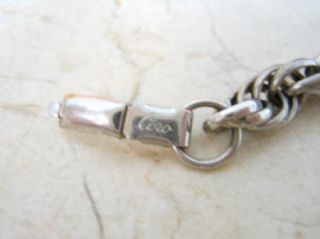 Vintage Signed Coro Silver Spiral Chain Link Bracelet M610