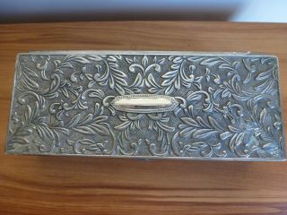VINTAGE GODINGER SILVER Plate Divided Jewelry Box. Excellent