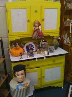 Antique Vintage Hoosier Cabinet Cupboard Flour Sifter Cheery Color 