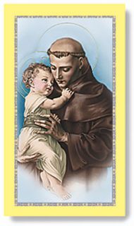 Holy Card Medal Saint Anthony Infant Jesus Catholic