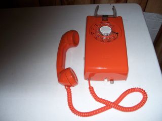 Vintage Telephone ITT Orange 554 Wall Telephone Parts