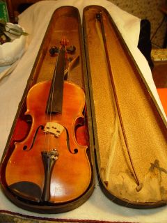 Vintage German copy Antonuis Stradiuarius Fiddle And Wood Case