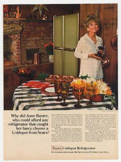 1969 Anne Baxter Photo  Coldspot Refrigerator Ad