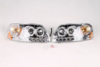 Anzo USA Ford F 150 1 Pc. Projector Clear w/ Halo Headlights, minor 