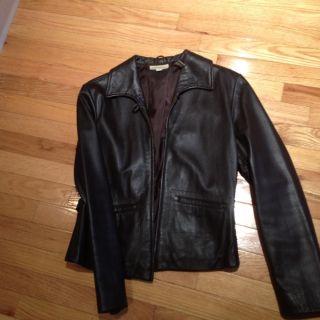Ann Taylor Brown Leather Jacket