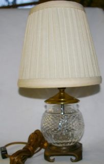 Beautiful Waterford Crystalsmall   boudoir   accent table lamp.