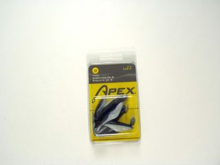  APEX TACKLE 1 SHAD BLACK PEARL SOFT PLASTIC ICE FISHING JIG 