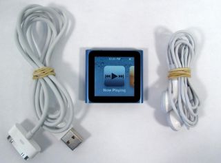 Apple 6th Gen iPod Nano A1366 Blue 8GB Latest Model