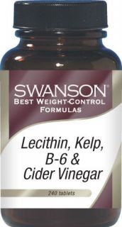 Lecithin Kelp B 6 Apple Cider Vinegar Tabs All Natual Weight Loss 