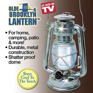 OLDE BROOKLYN LANTERN battery powered antique lantern w LED lights As 