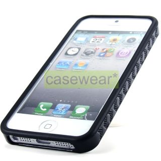Black Bumper Slim Case Soft TPU Gel Skin Cover for Apple iPhone 5 